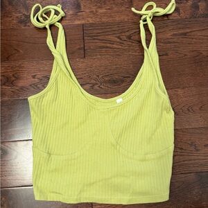 Lime Green Ribbed Tank Top